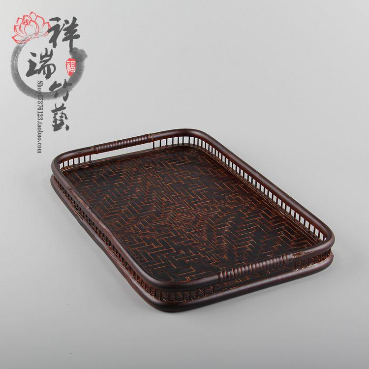 Japanese bamboo weaving Lacquer tray rectangle monolayer Tray prop Storage Inventory With zeroin the Tableware , Tea set , Tea tray category - from Buy2taobao.com to provide professional Taobao agent buy service