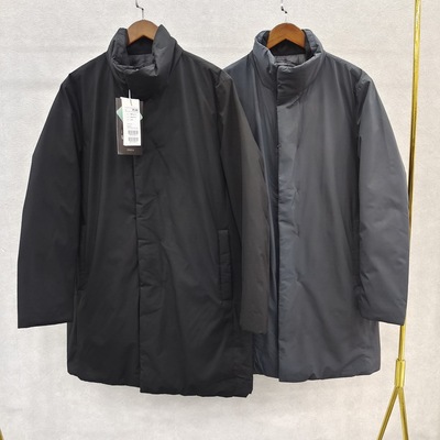 韩国韩版修身立领商务休闲冬款男款鹅绒服羽绒服中长款保暧越南产
