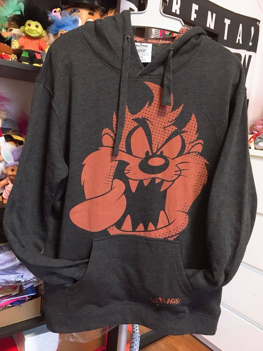 原单 looney tunes 兔八哥 大嘴怪 加绒 复古 卫衣 套头毛衫宽松