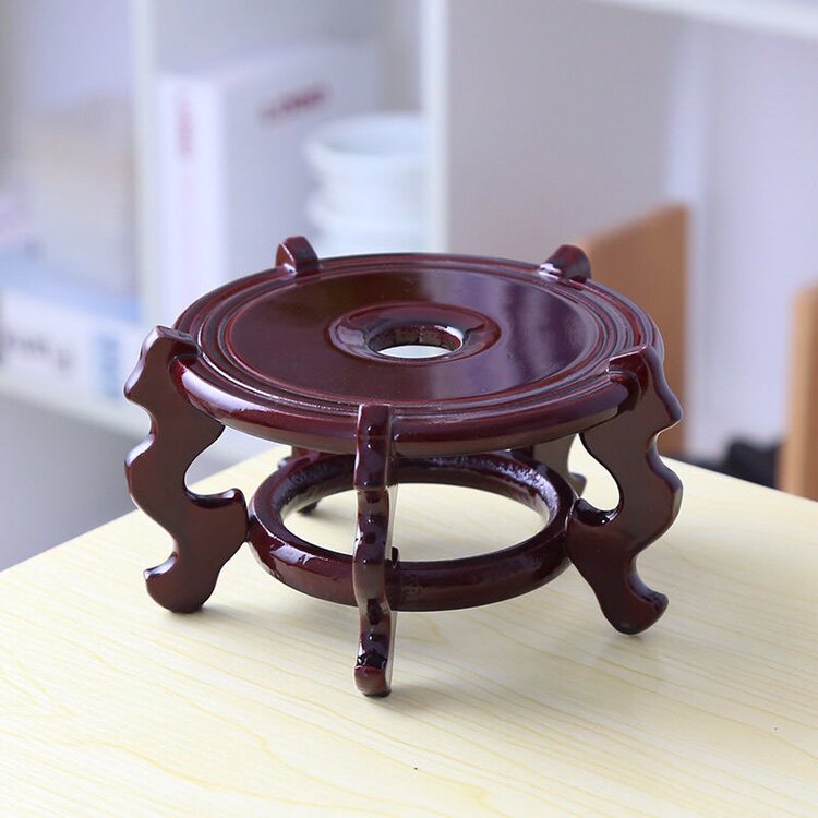 清源 室内桌面小型花托 花盆底座托盘 绿植花盆架 木质花卉花架子