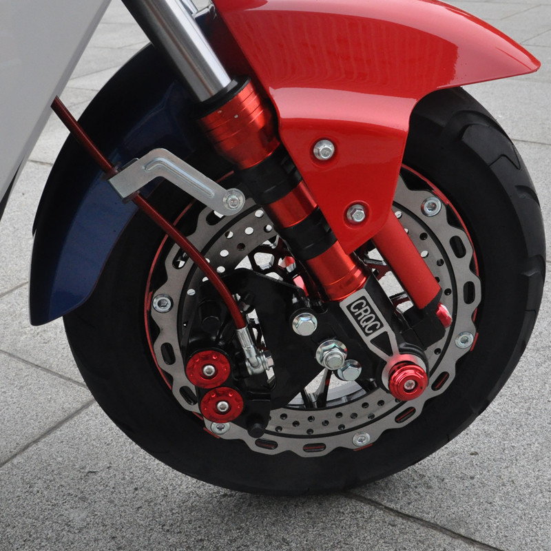 定制电动车反刹前轮10寸12寸电动摩托车反扣碟刹钢圈前轮铝合金轮