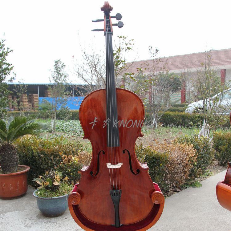 卡农云杉木高档实木虎纹初学演奏级成人考级乐团用高档手工提琴