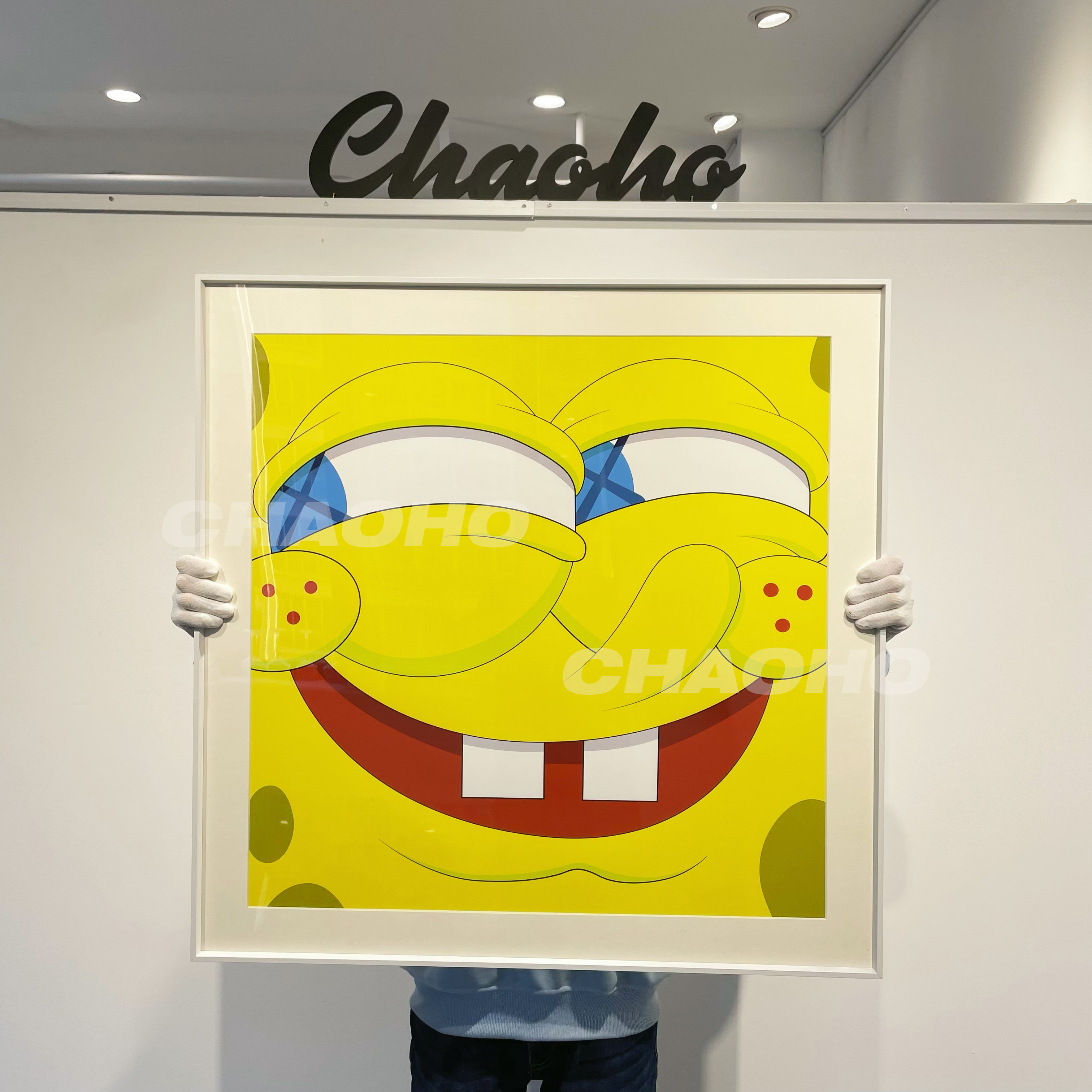 kaws海绵宝宝装饰画 bob潮流艺术非限量版画 网红直播挂画 chaoho