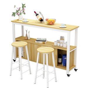 简易吧台桌小户型客厅隔断移动餐桌