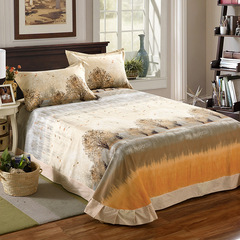 全棉生态磨毛床单加厚冬季纯棉带绒布床单1.5m/1.8m米双人床被单