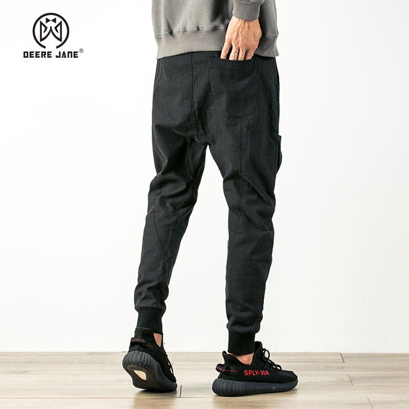 哈倫褲男休閑褲2017新款日繫束腳褲收腿褲子潮牌修身長褲秋季男褲