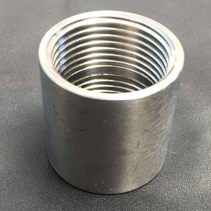 不锈钢304管子双内丝内螺纹管子内接头通丝内丝焊接管古