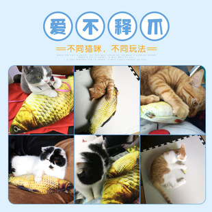 猫玩具自嗨解闷猫薄荷仿真鱼逗猫棒磨牙布偶猫咪幼猫宠物猫猫用品