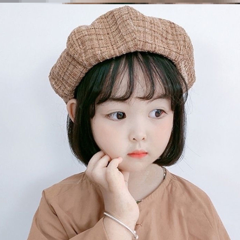 女宝宝帽子秋季洋气出游蓓蕾帽复古小童儿童文艺贝雷帽女童春秋款