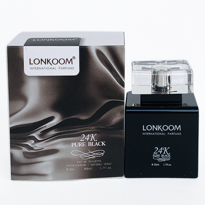 LONKOOM朗金香水24K黑金男士魅力持久留香男香水清新专柜正品50ml