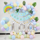 小清新ins糖果色气球链条背景墙百日宴周岁生日满月百天装饰布置