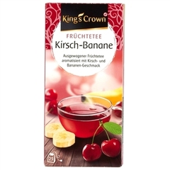 德国King's Crown皇冠进口水果茶樱桃香蕉味20袋盒装 新款现货