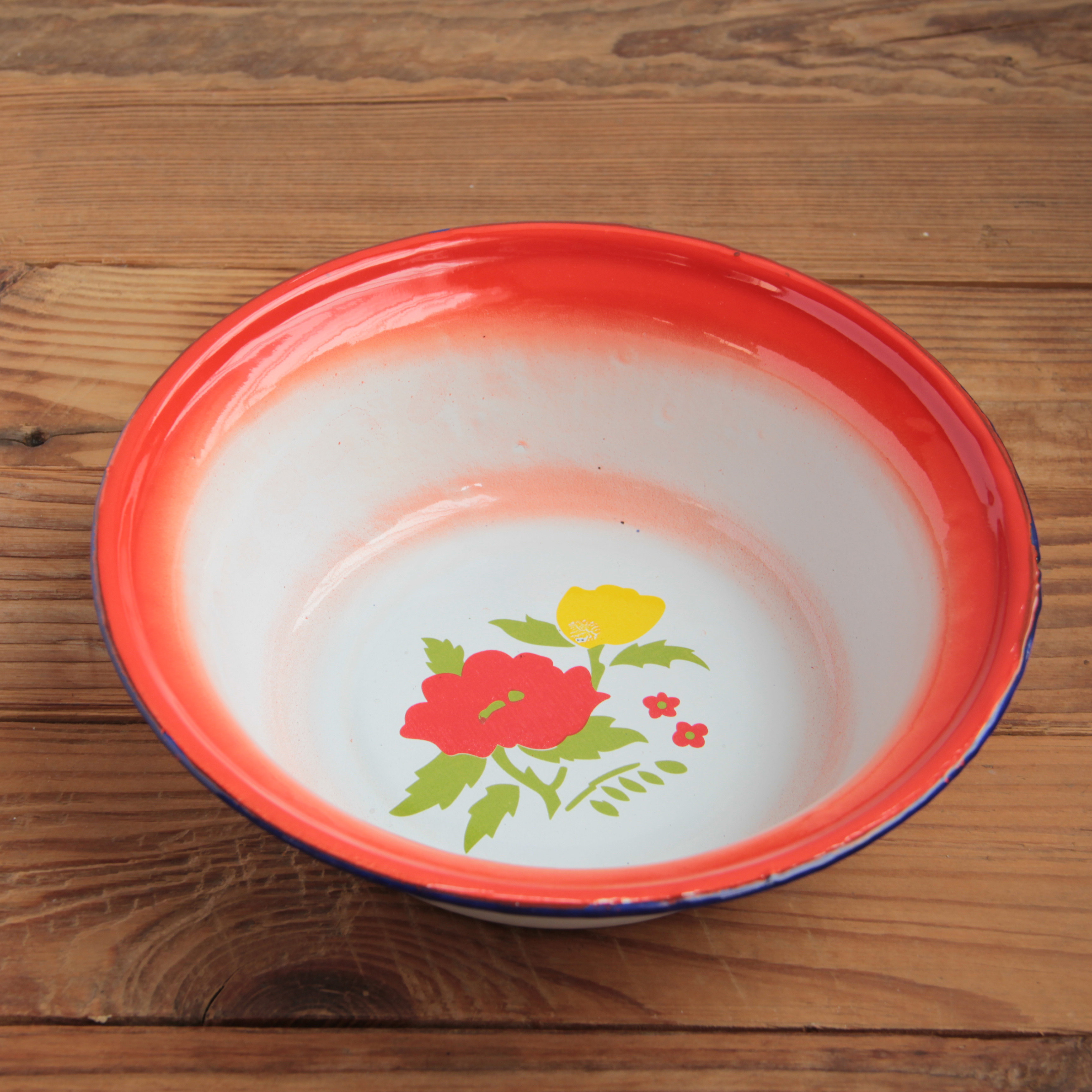 十个包邮搪瓷碗老式怀旧复古饭汤碗搪蒸菜碗14-24cm市井火锅串串