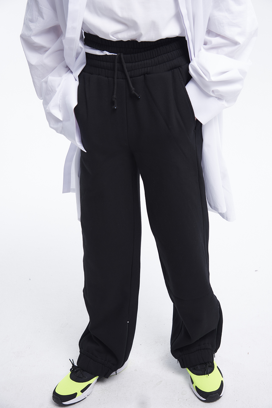 gushpsychic Double Waist秋冬黑色双腰防寒加厚加绒宽松休闲裤|msdalam kategori Pakaian Lelaki, seluar santai - dari Buy2taobao.com untuk memberikan perkhidmatan ejen Taobao profesional membeli