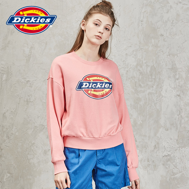 DickiesLogo印花圆领卫衣 女士全棉宽松版型套头上衣 DK006045