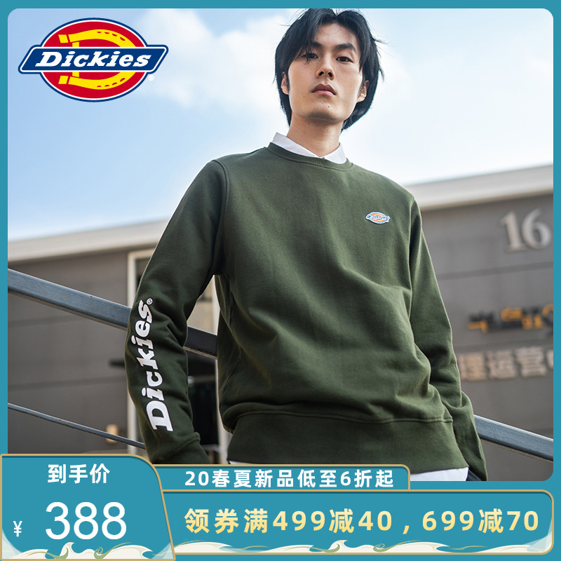 Dickies袖部字母印花卫衣 春季新品小logo圆领休闲男卫衣DK007441