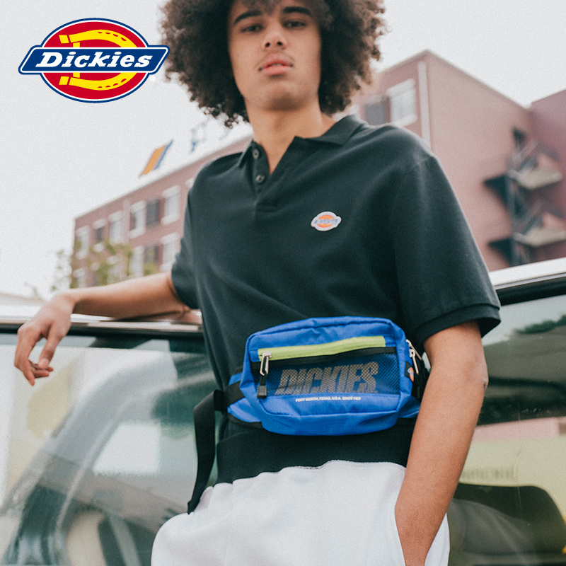 Dickies官方春夏新品网格时尚腰包休闲运动包潮流多色DK006624