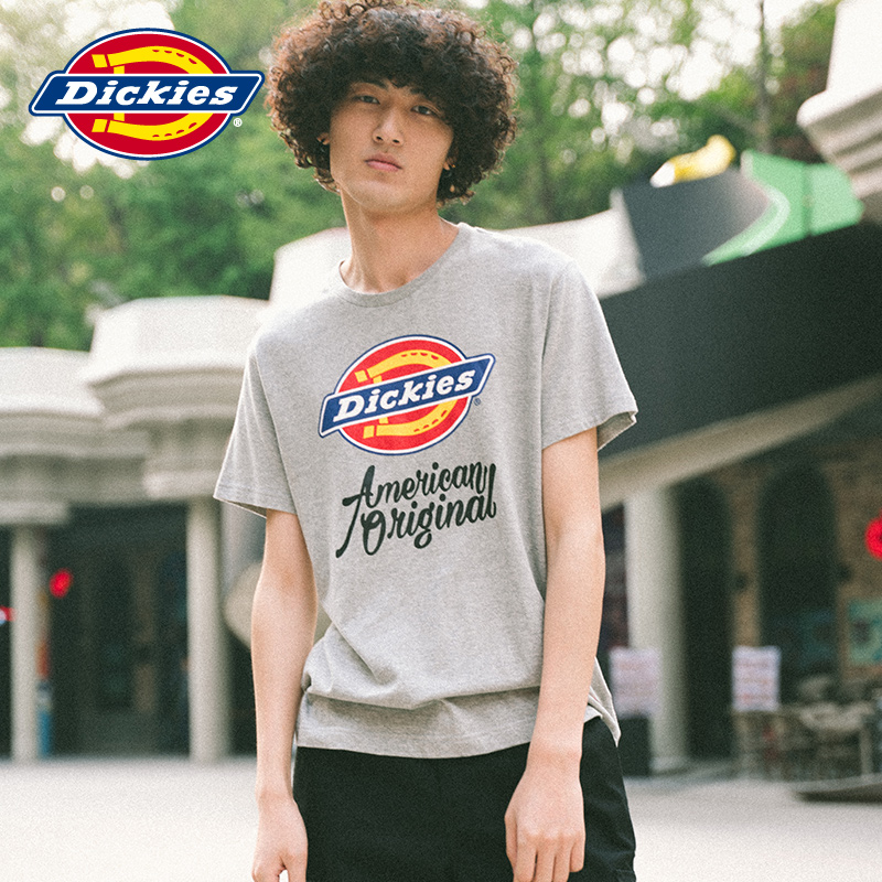 DickiesLOGO印花艺术字体圆领T恤 情侣t恤 短袖男 DK006091