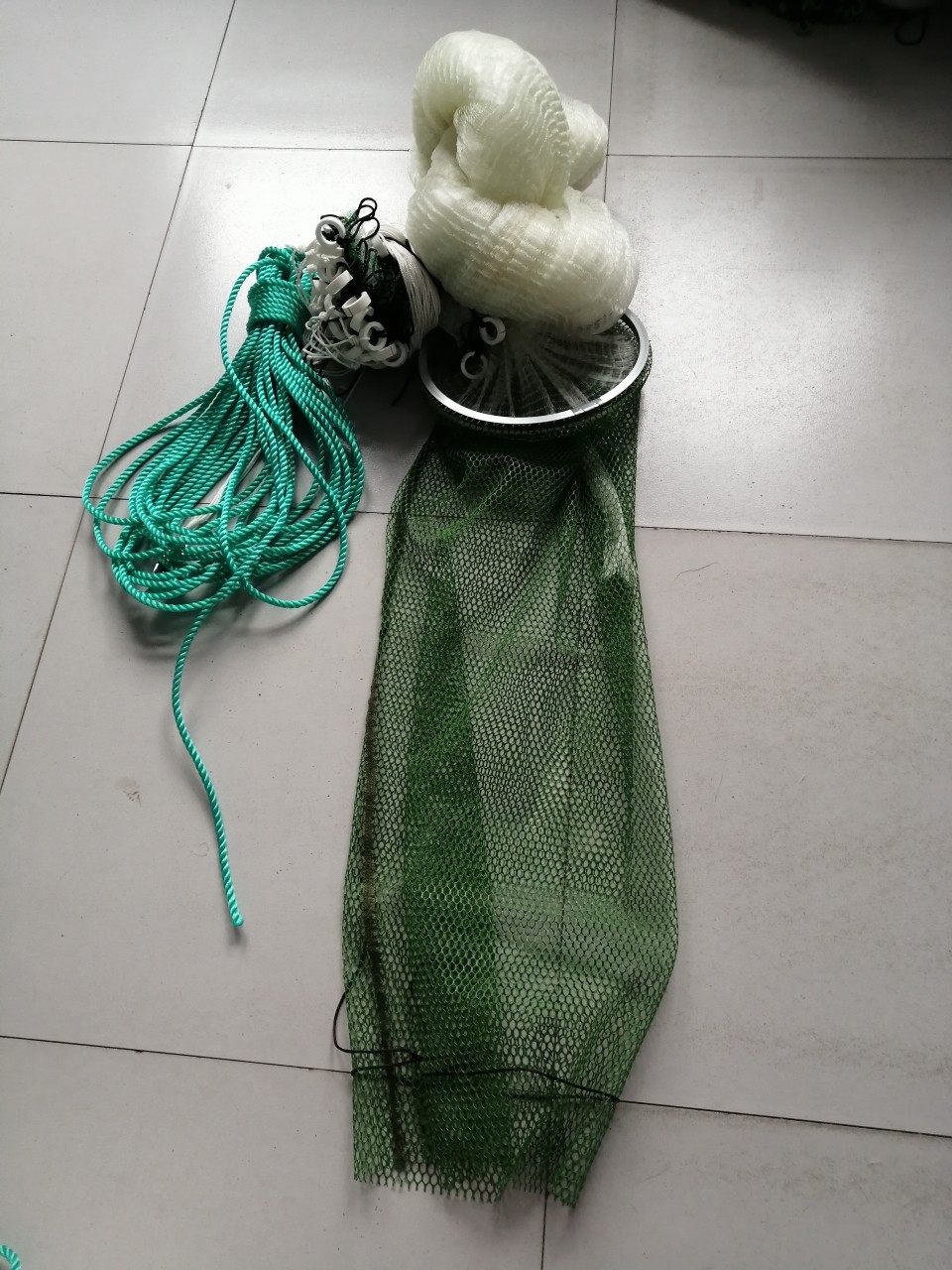 乐水渔网五米六米超大圆形折叠搬筝网自动抬网提网便携鱼海兔虾蟹