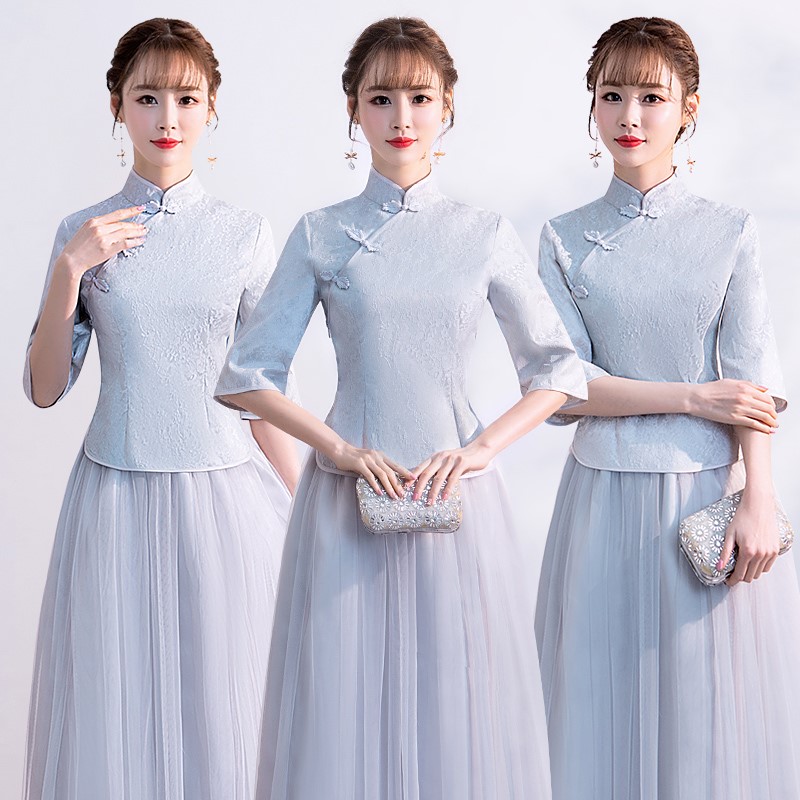 中式伴娘服女长款优雅复古姐妹团礼服裙2019新款中国风旗袍晚礼服在类目 女装/女士精品, 婚纱/旗袍/礼服, 礼服/晚装中 - 来自Buy2taobao.com提供专业的淘宝代购服务