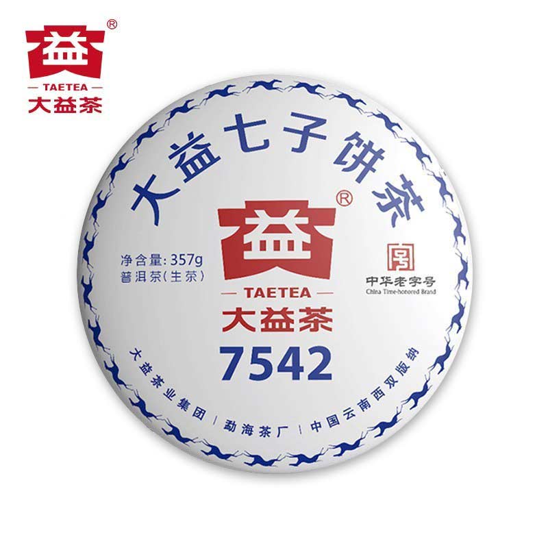 大益普洱茶7542生茶1801批次