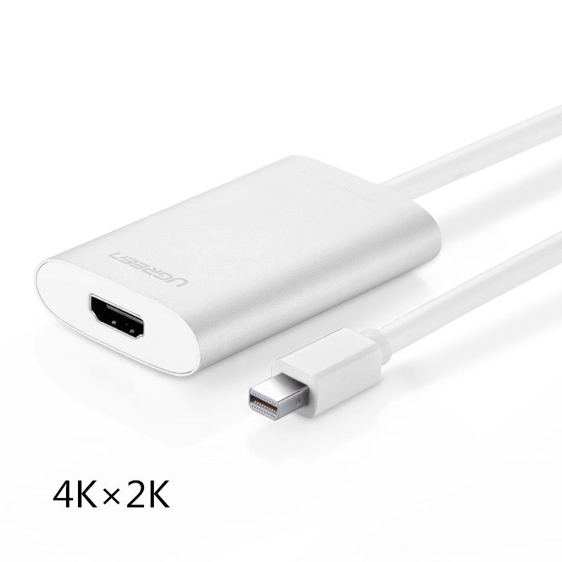 绿联雷电转HDMI mini DP迷你DisplayPort to HDMI线高清4K转换器