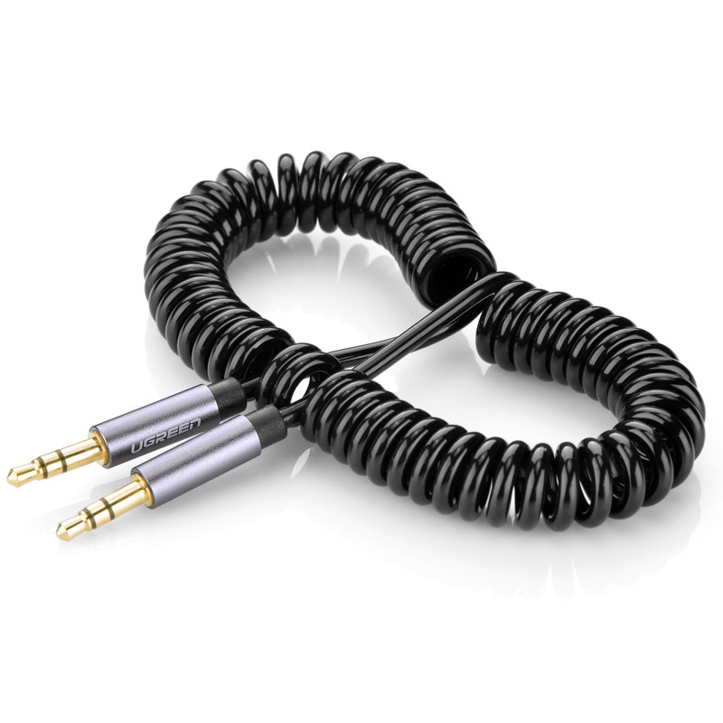 绿联 AV107aux线伸缩3.5mm弹簧线aux车载音频线车用苹果aux音频线