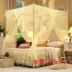 Hoàng đế Hy Lạp Mosquito Net Ba cánh cửa mở Cung điện Muỗi Lưới thép không gỉ Khung vuông Tầng trên cùng Sinh viên Lưới chống muỗi 1.5 / 1.8m Giường gạo - Lưới chống muỗi