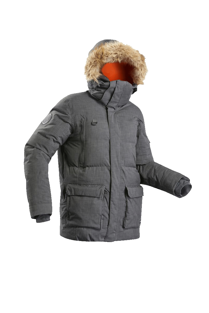 包邮 迪卡侬羽绒服男中长款加厚反季零下防水哈尔滨户外极地防寒服for