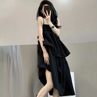 吊带半身裙两件套 支持鸿08星08尔02克盐系吊带裙夏赫本风复古