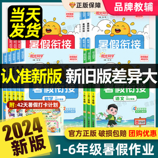 2024阳光同学暑假衔接作业一升二三四五六年级下册语文数学英语全套人教版小学暑期阅读应用口算题卡字帖专项训练习教材同步一本通