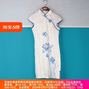 丽新折扣女装 H海5 系列22夏新款大码  连衣裙中国风短袖旗袍裙子