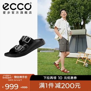 ECCO爱步夏季拖鞋男款外穿 透气沙滩鞋时尚勃肯拖鞋 科摩500934