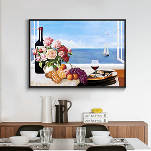 餐厅水果油画图片