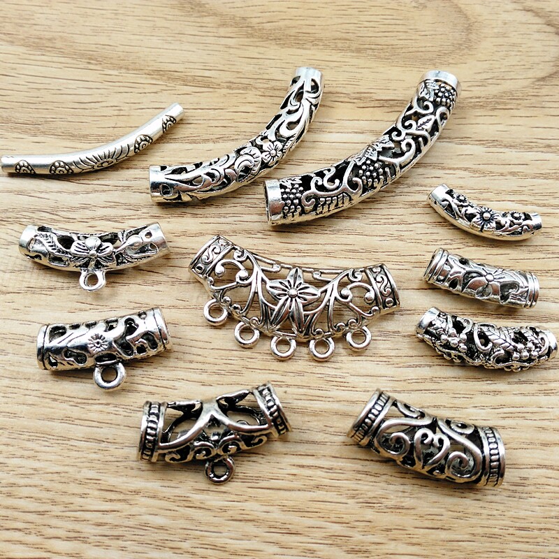 藏银弯管配饰饰品配件diy毛衣链