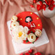 母亲节烘焙蛋糕装饰摆件女神节旗袍妈妈软陶玫瑰插件生日派对插卡