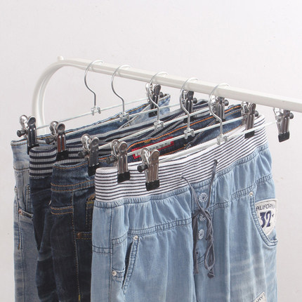 10个装多功能裤子挂裤架裤夹子裤挂裤架家用宿舍晾裤架洗晒衣裤架