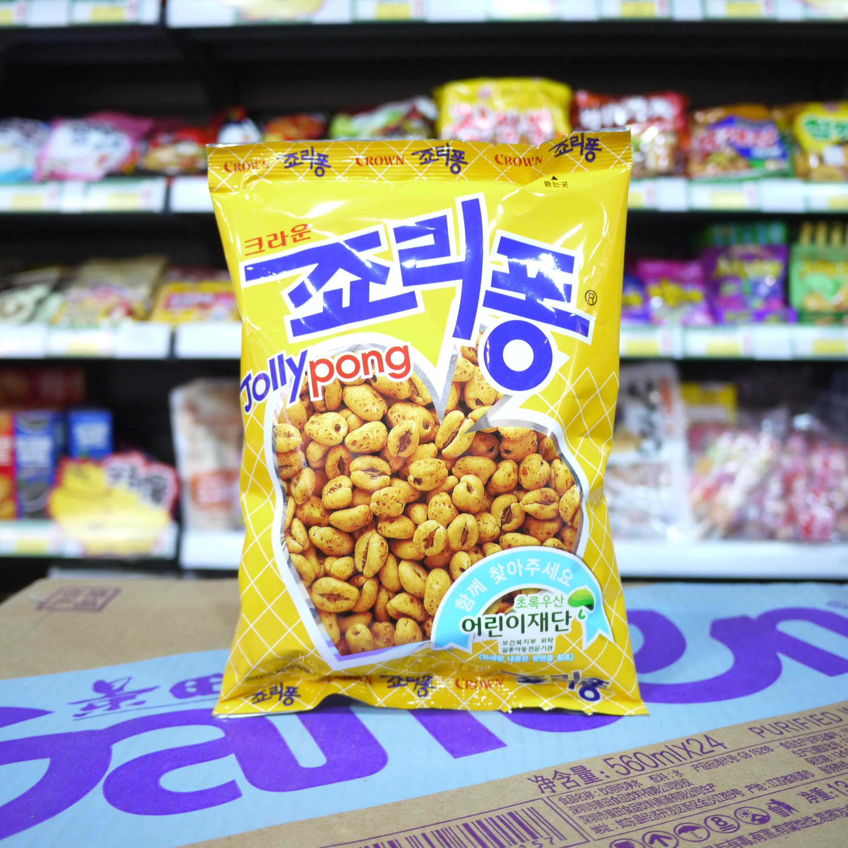 韩国进口食品 crown可拉奥 可来运 大麦粒74g 办公室休闲膨化零食