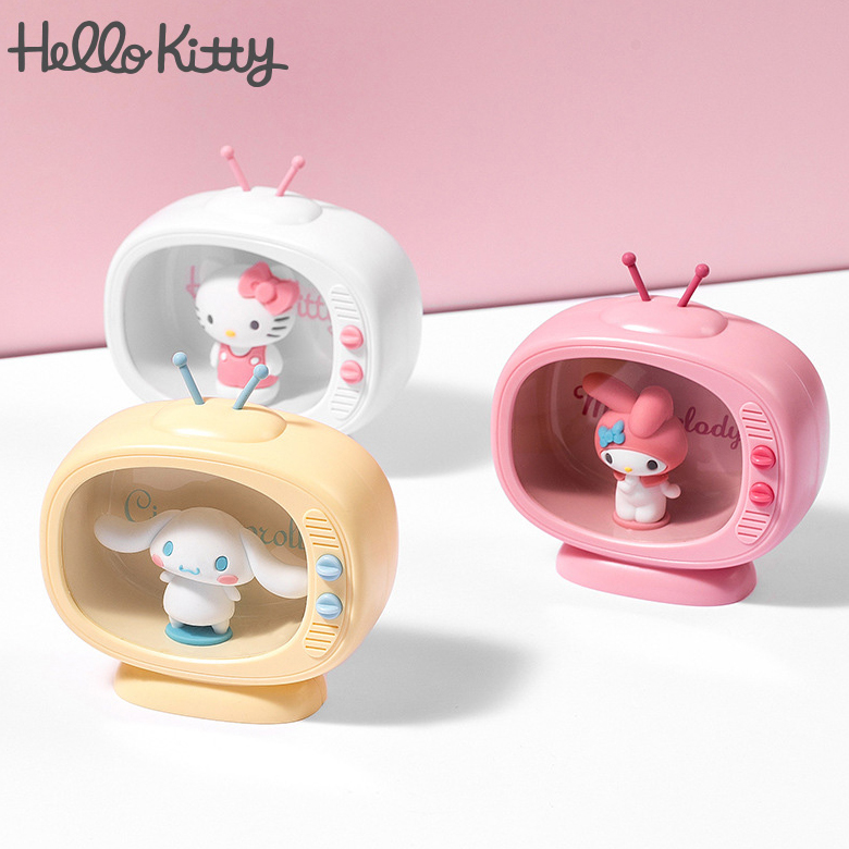 可爱卡通Hello Kitty小夜灯 名创优品电视机造型玉桂狗美乐蒂台灯