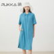 蒲PUKKA 原创设计女装春夏针织棉Polo轻运动短袖连衣裙