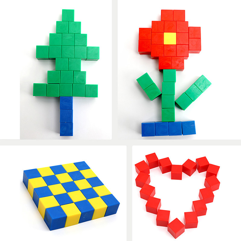 台湾游思乐usl 2公分8公克方块 图形拼搭积木 儿童玩具幼儿园教具
