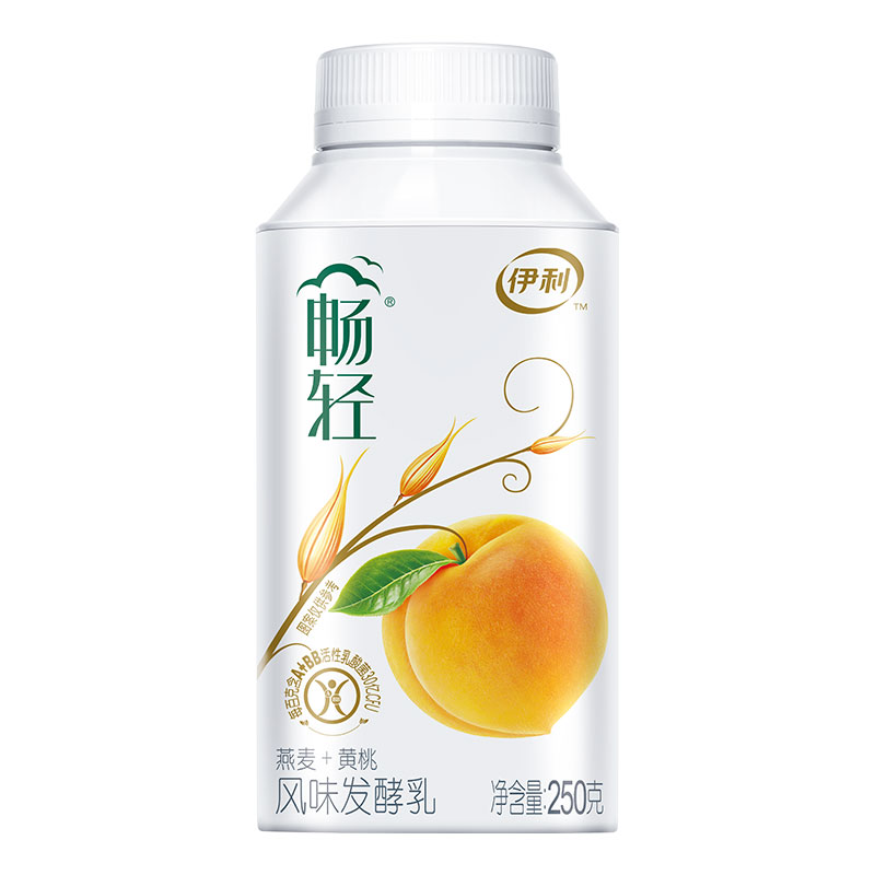 9伊利畅轻酸奶250g瓶装益生菌风味发酵乳黄桃燕麦低温酸牛奶整箱已售