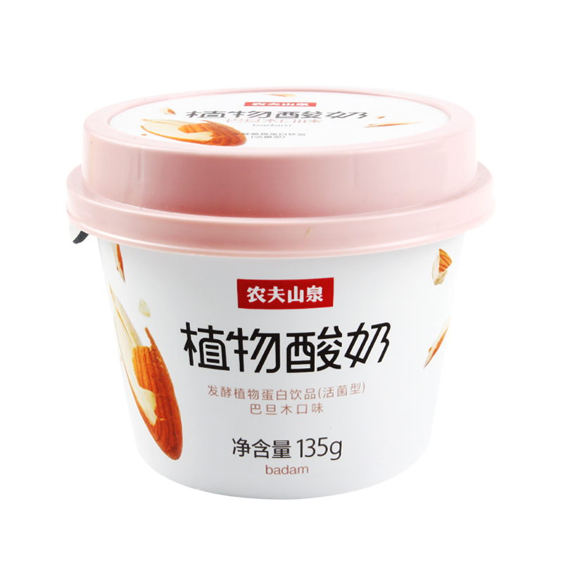 农夫山泉植物酸奶巴旦木口味135g杯饮品活菌蛋白营养膳食