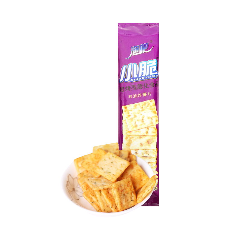 泡吧小脆薯片番茄味38克/袋零食食品油炸能量香味味道香浓