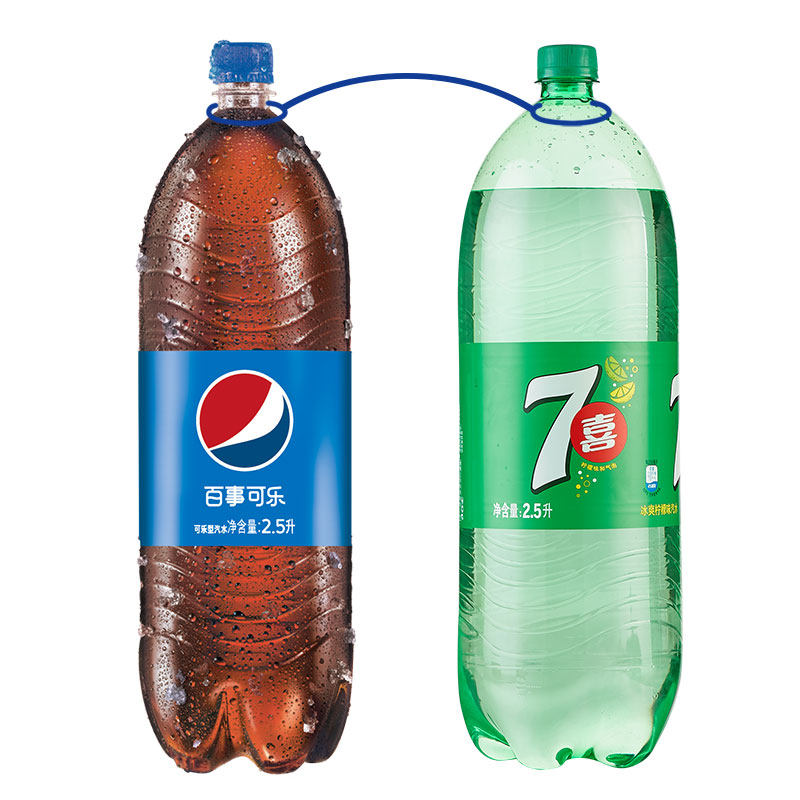 百事2.5l 七喜搭扣促销装