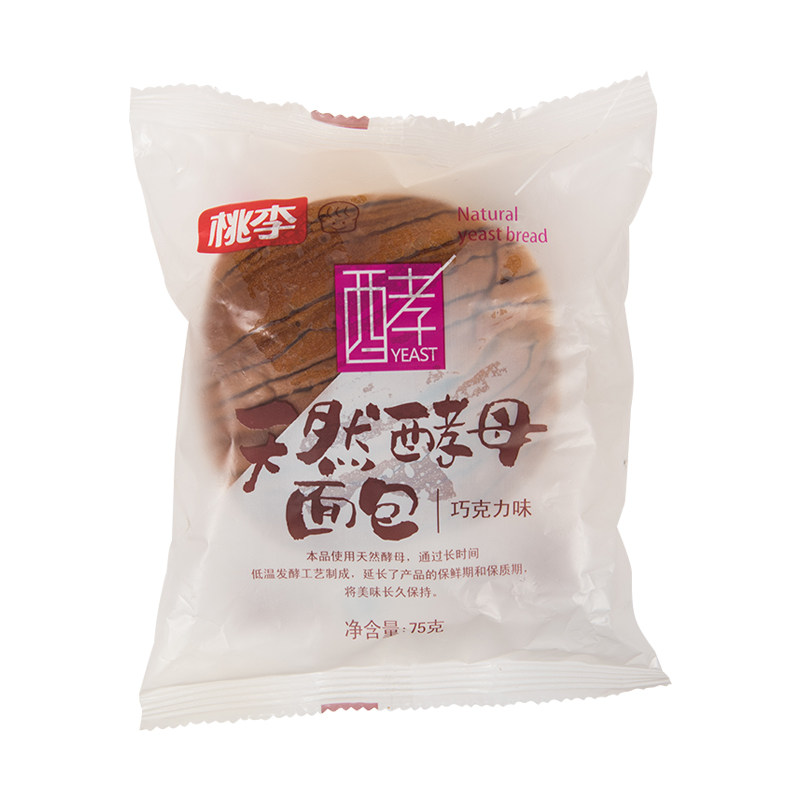 桃李天然酵母面包(巧克力味)75g/袋零食糕点美食小吃休闲食品