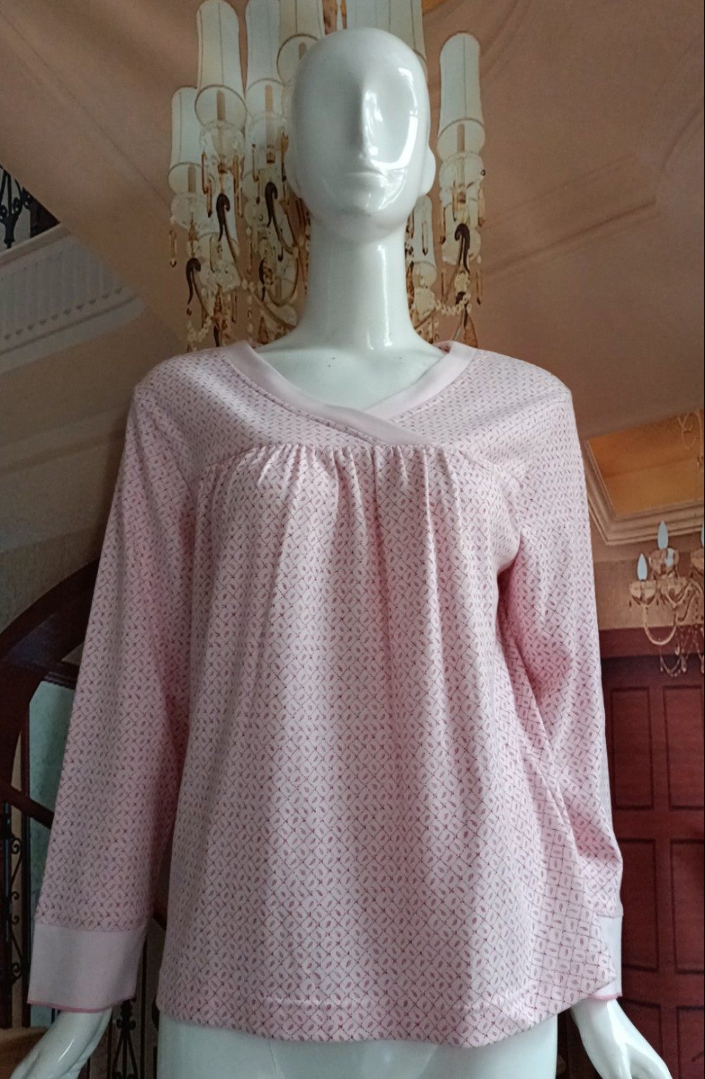 棉花堡家居服女士睡衣一件青年长袖纯棉休闲甜美宽松舒适优质特惠