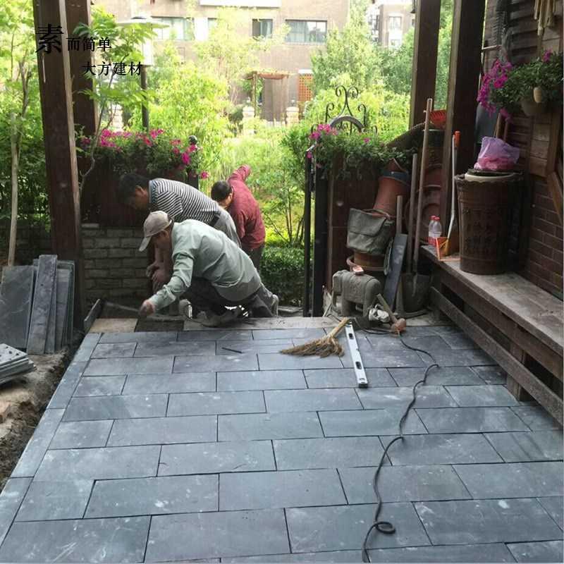 上新大理石青石板室外地砖天井露台车库花园公园庭院子防滑耐磨!