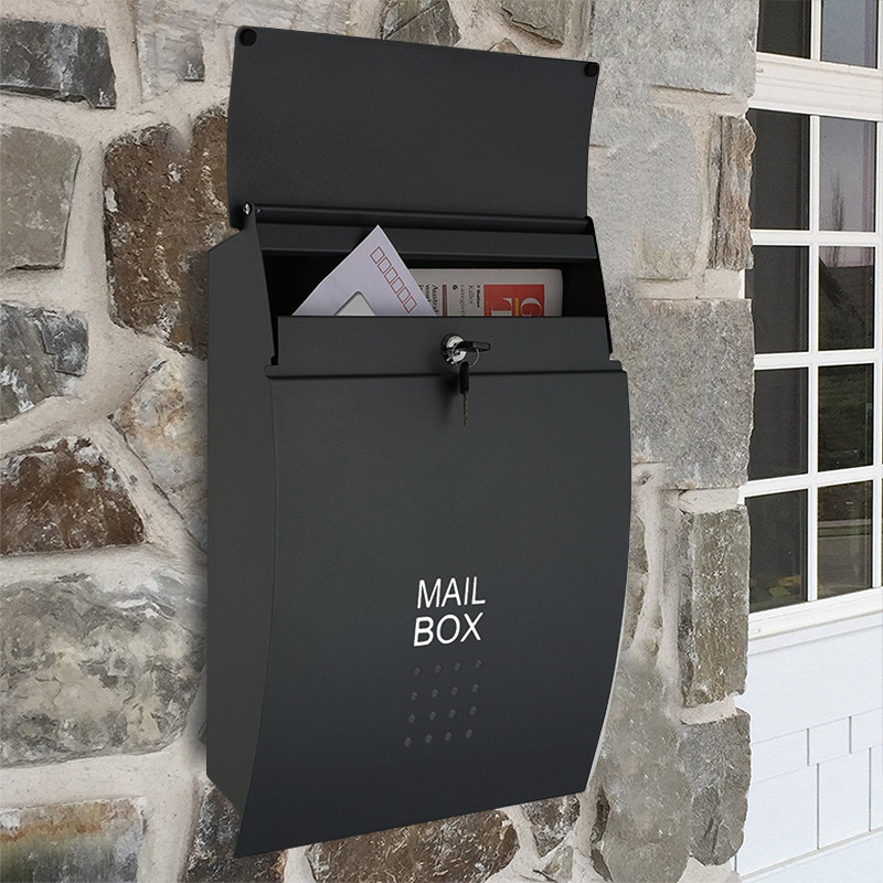 信报箱欧式现代别墅室外信箱大号意见箱户外信件箱创意不锈钢邮箱