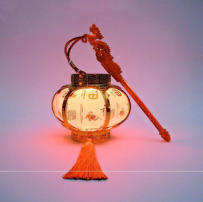 带电男孩喜庆电子手拎2022女童发光电池款成品过年婴儿手提灯笼